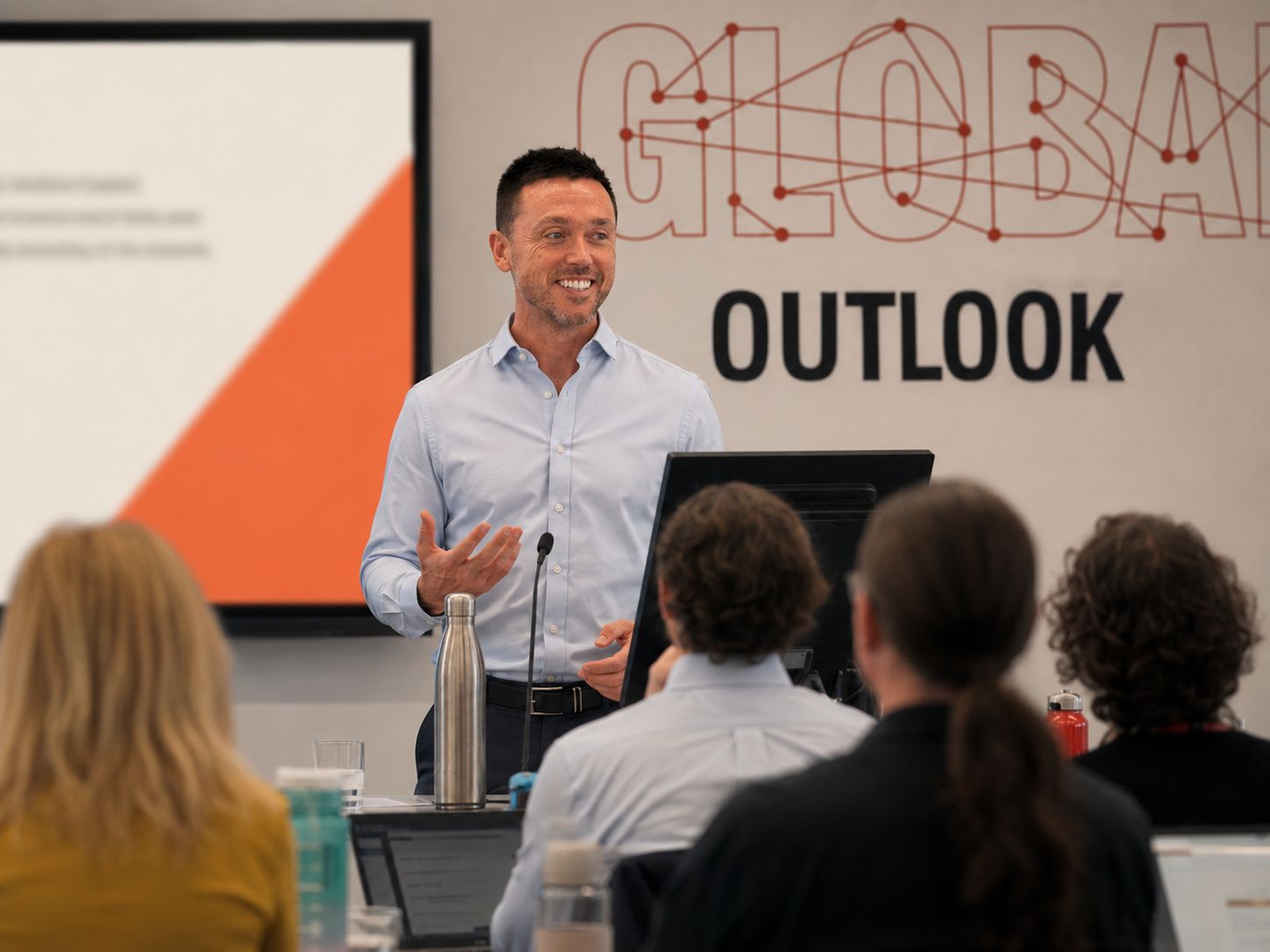 Rupert Lorraine speaking during a workshop.